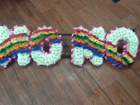 rainbow letters