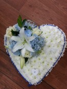 blue edge white heart