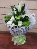 green and white bouquet