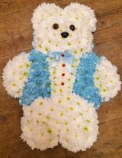 Blue white teddy